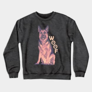 German Shepherd Says Woof Crewneck Sweatshirt